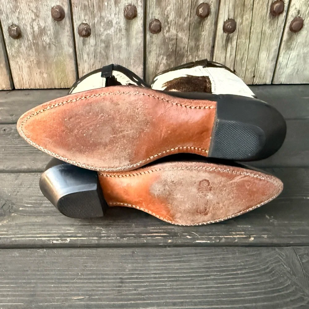 Vintage Dingo (ACME) Calf Hair and Leather Women's Cowboy Boots - Picture 7 of 8